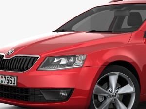 skoda octavia combi 2014 detailed interior 3D Модель