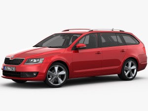 skoda octavia combi 2014 detailed interior 3D Модель