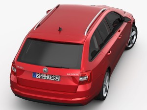 skoda octavia combi 2014 detailed interior 3D Модель
