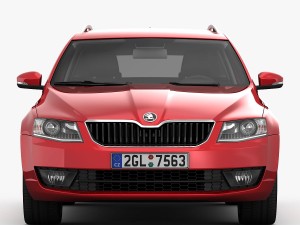 skoda octavia combi 2014 detailed interior 3D Модель