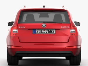 skoda octavia combi 2014 detailed interior 3D Модель