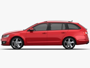 skoda octavia combi 2014 detailed interior 3D Модель
