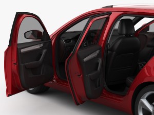 skoda octavia combi 2014 detailed interior 3D Модель