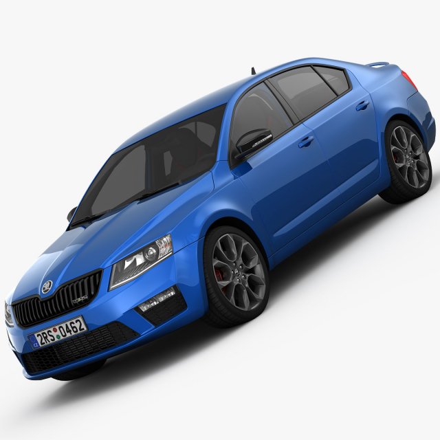 skoda octavia rs 2014 detailed interior 3Dモデル .c4d .max .obj .3ds .fbx .stl .blend 