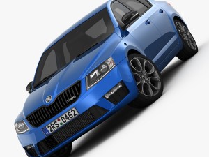 skoda octavia rs 2014 detailed interior 3Dモデル