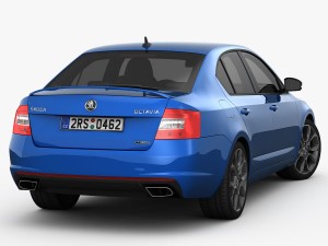skoda octavia rs 2014 detailed interior 3Dモデル