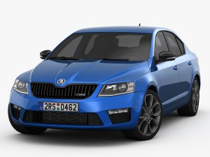 skoda octavia rs 2014 detailed interior 3Dモデル