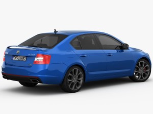 skoda octavia rs 2014 detailed interior 3Dモデル