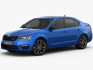 skoda octavia rs 2014 detailed interior 3Dモデル