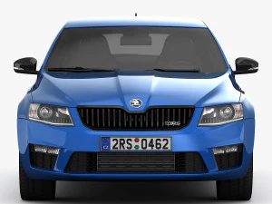 skoda octavia rs 2014 detailed interior 3D Model
