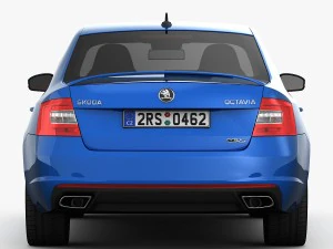 skoda octavia rs 2014 detailed interior 3D Model