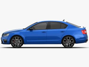 skoda octavia rs 2014 detailed interior 3D Model