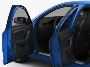 skoda octavia rs 2014 detailed interior 3Dモデル