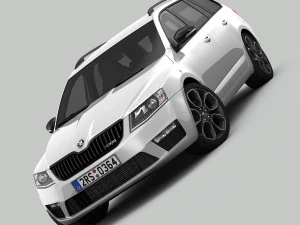 skoda octavia combi rs 2014 detailed interior 3D Model