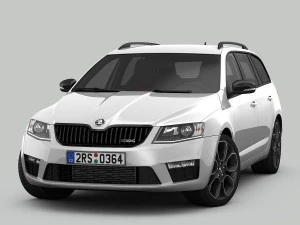 skoda octavia combi rs 2014 detailed interior 3D Model