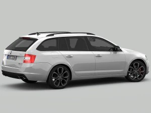 skoda octavia combi rs 2014 detailed interior 3D Model