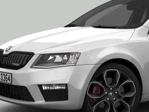 skoda octavia combi rs 2014 detailed interior 3D Model