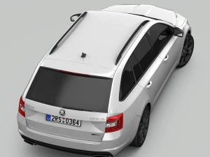 skoda octavia combi rs 2014 detailed interior 3D Model