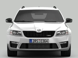 skoda octavia combi rs 2014 detailed interior 3D Model