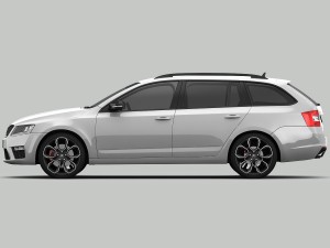 skoda octavia combi rs 2014 detailed interior Modelo 3D