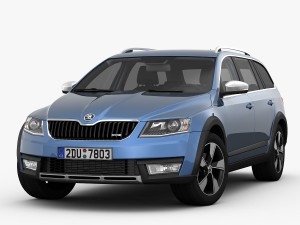 skoda octavia scout 2015 detailed interior Model 3D