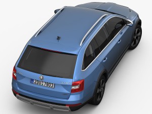 skoda octavia scout 2015 detailed interior Model 3D