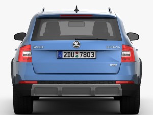 skoda octavia scout 2015 detailed interior Model 3D