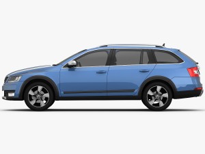 skoda octavia scout 2015 detailed interior Model 3D