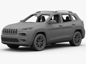 jeep cherokee limited 2014 detailed interior Modèle 3D