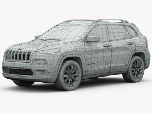 jeep cherokee limited 2014 detailed interior Modèle 3D