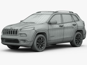 jeep cherokee limited 2014 detailed interior Modèle 3D