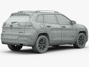 jeep cherokee limited 2014 detailed interior Modèle 3D