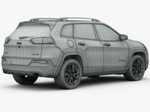 jeep cherokee limited 2014 detailed interior Modèle 3D