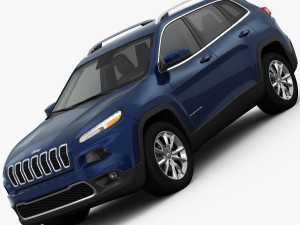 jeep cherokee limited 2014 detailed interior Modello 3D