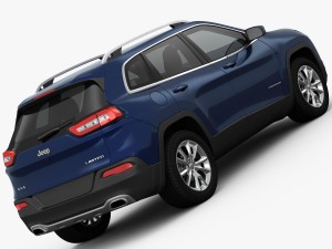 jeep cherokee limited 2014 detailed interior Modèle 3D