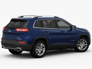 jeep cherokee limited 2014 detailed interior Modèle 3D