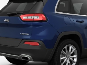 jeep cherokee limited 2014 detailed interior Modèle 3D