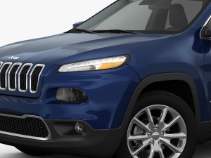 jeep cherokee limited 2014 detailed interior Modèle 3D