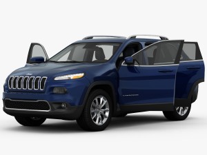 jeep cherokee limited 2014 detailed interior Modèle 3D
