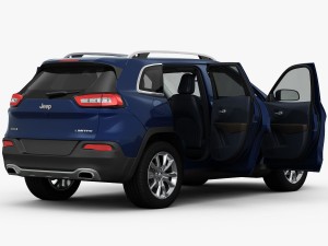 jeep cherokee limited 2014 detailed interior Modèle 3D