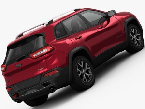 jeep cherokee trailhawk 2014 detailed interior Modèle 3D