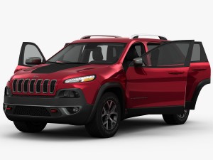 jeep cherokee trailhawk 2014 detailed interior Modèle 3D
