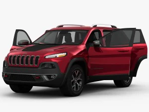 jeep cherokee trailhawk 2014 detailed interior 3D Model