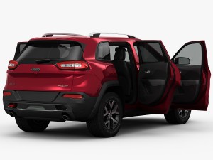 jeep cherokee trailhawk 2014 detailed interior Modèle 3D