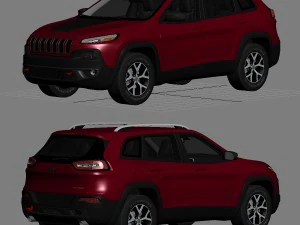 jeep cherokee trailhawk 2014 detailed interior 3D Model
