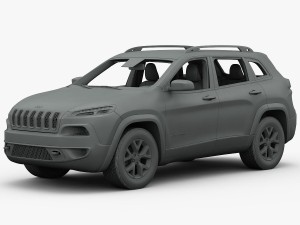jeep cherokee trailhawk 2014 detailed interior Modèle 3D