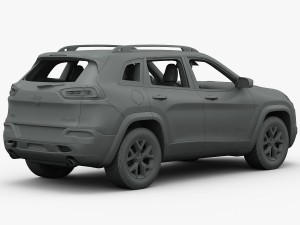 jeep cherokee trailhawk 2014 detailed interior Modèle 3D