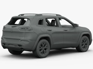 jeep cherokee trailhawk 2014 detailed interior 3D Model
