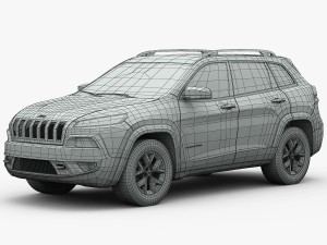 jeep cherokee trailhawk 2014 detailed interior Modèle 3D