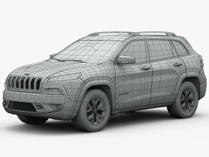 jeep cherokee trailhawk 2014 detailed interior 3D Model